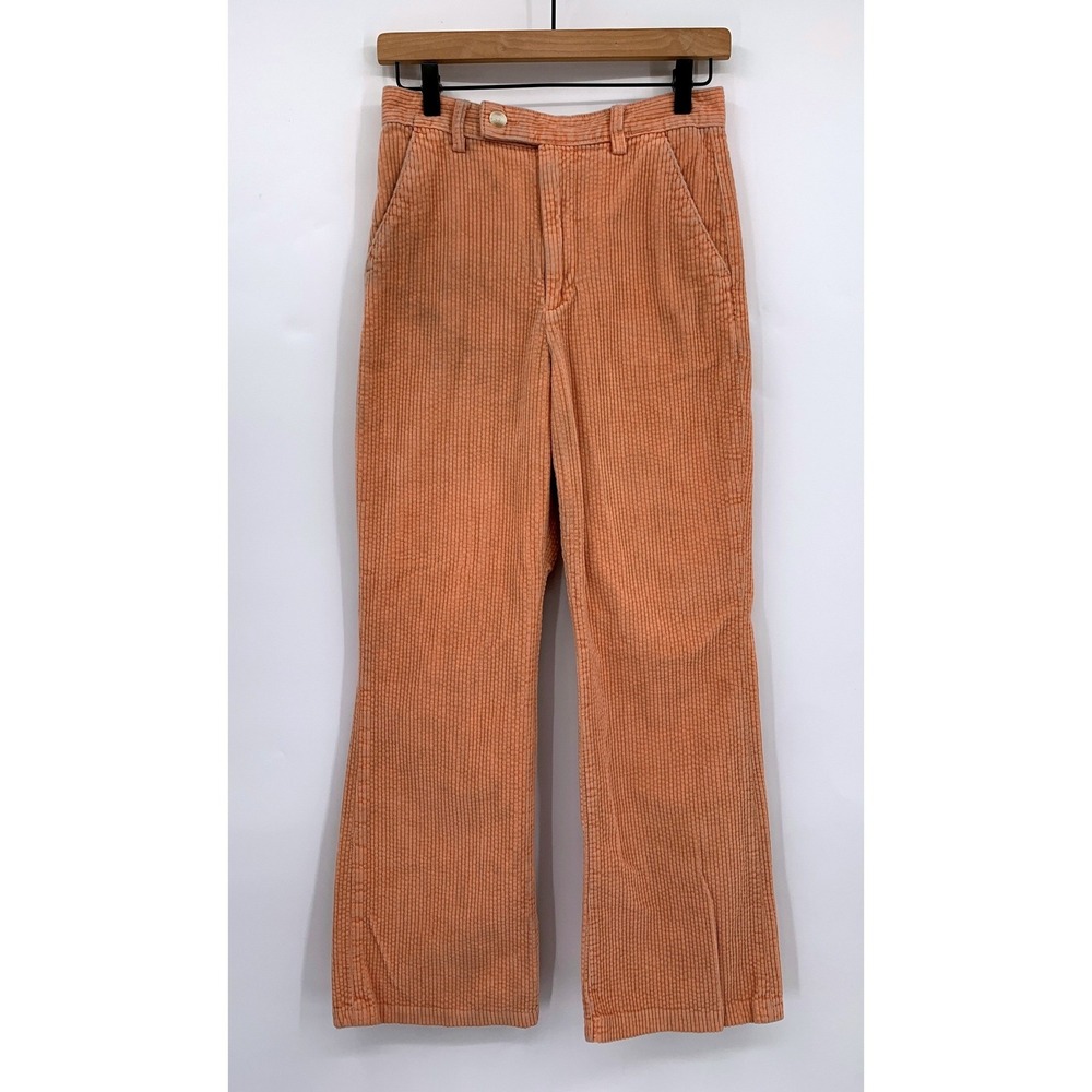 Levis Corduroy Pants Womens 27 Orange Math Club Flare Wide Leg Retro Read